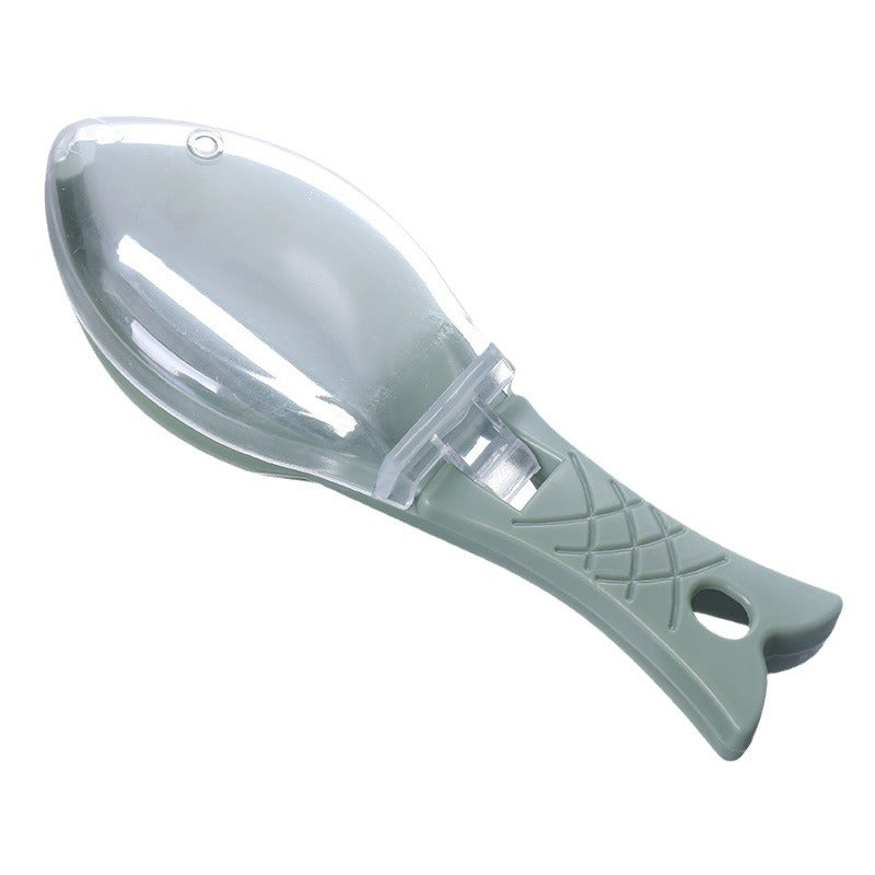 Fish scaler removal tool with lid scraper