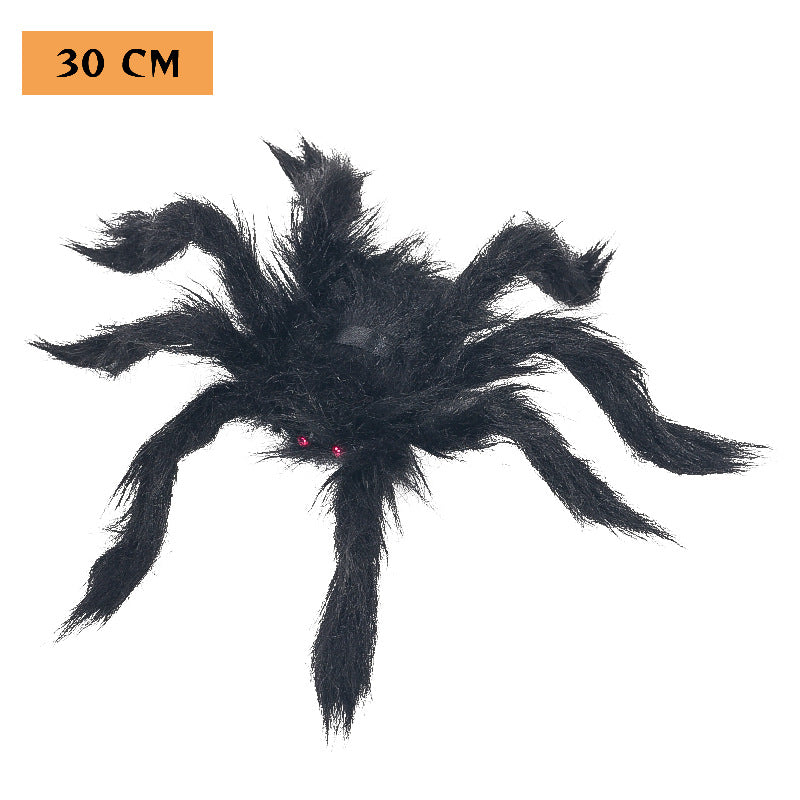 Realistic Halloween Spider and Web Decor Set