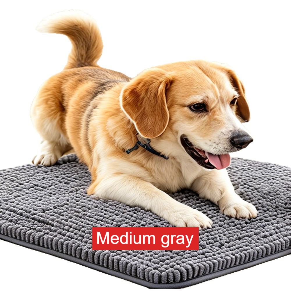 Chenille pet foot mat