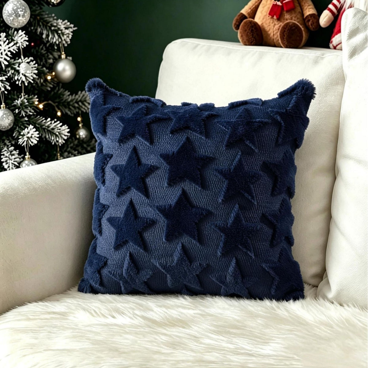 Christmas Themed Retro Cushion Cover