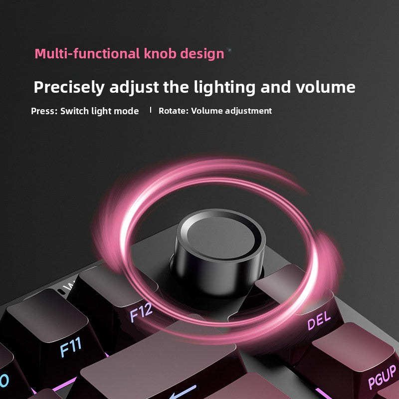 Compact mechanical tactile wired keyboard