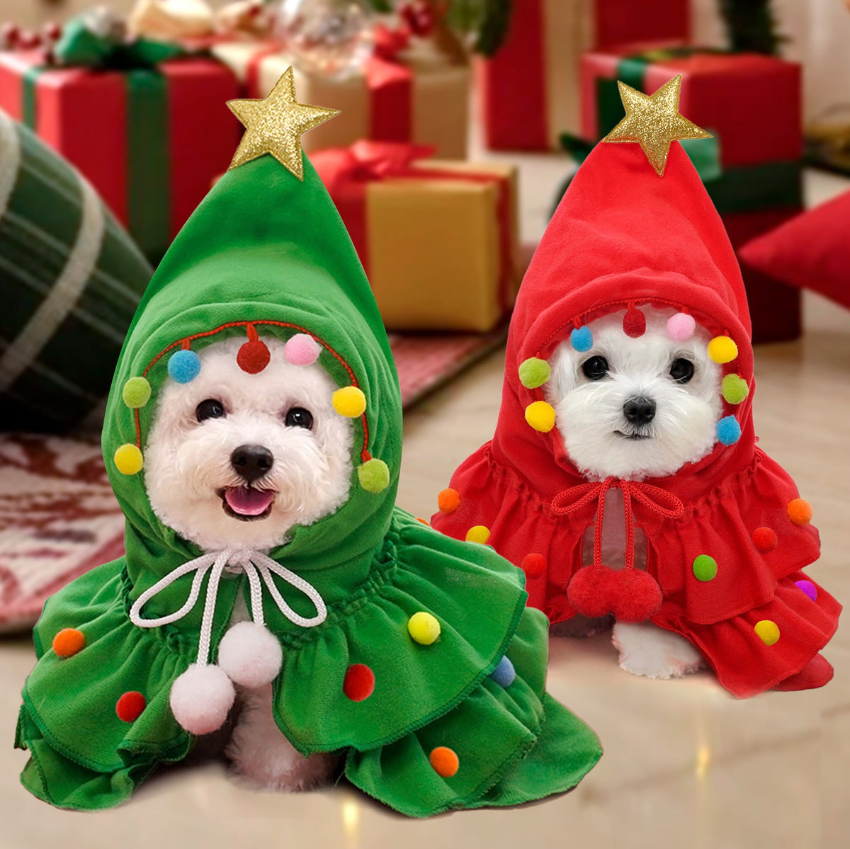 Christmas Pet Cape Clothing