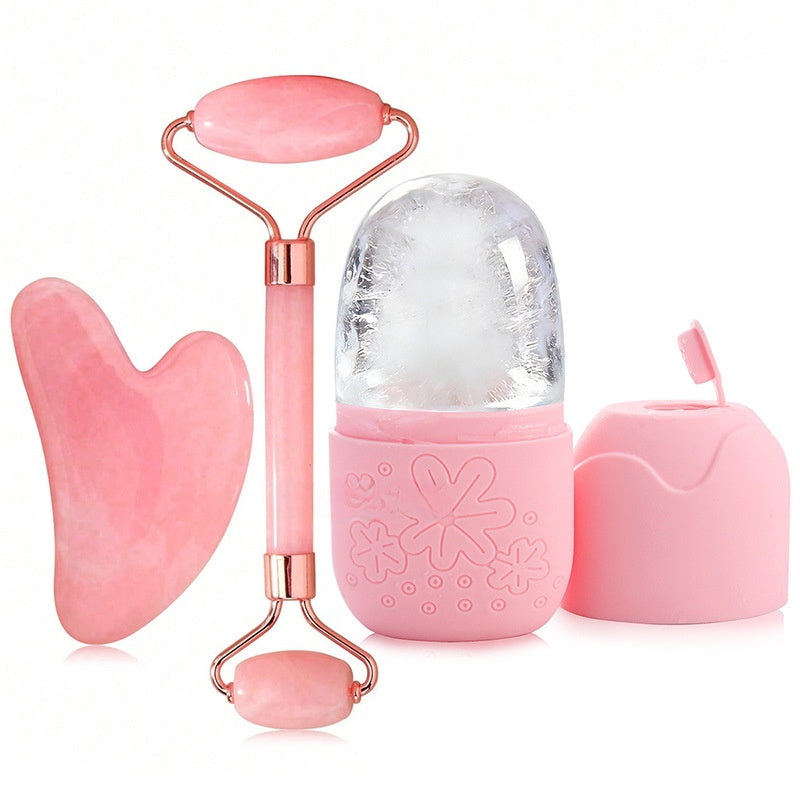 Resin roller scraper ice pack beauty set