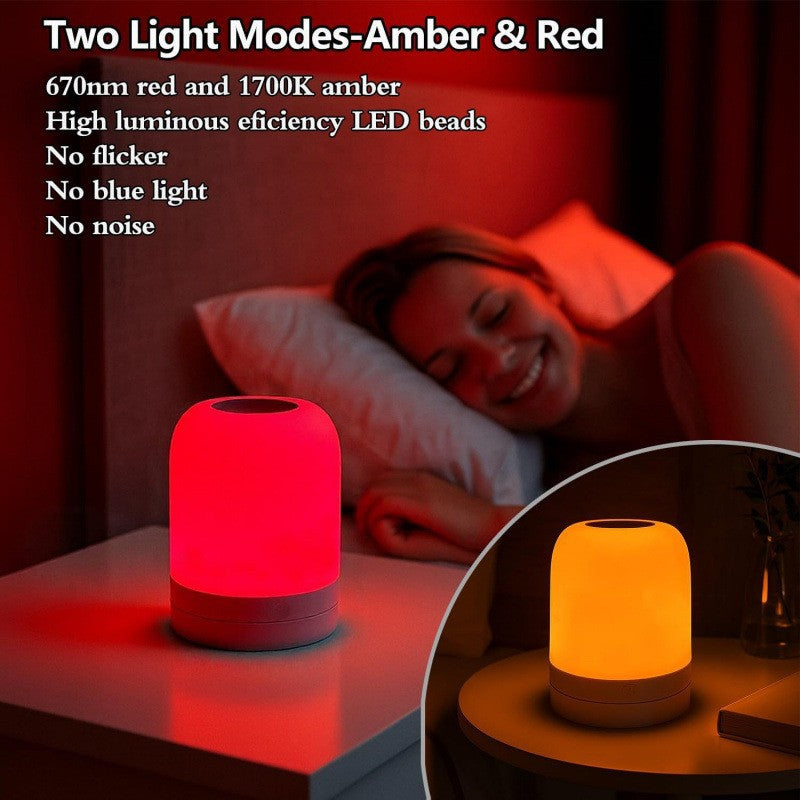 Portable LED bedside ambiance lamp