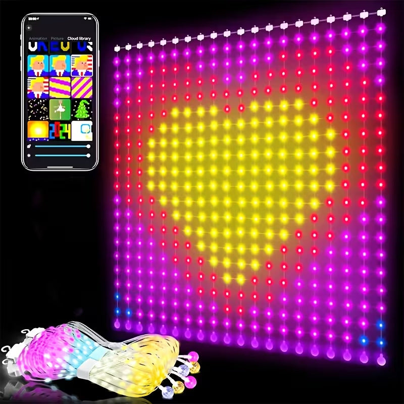 Smart Bluetooth RGB LED Curtain Lights