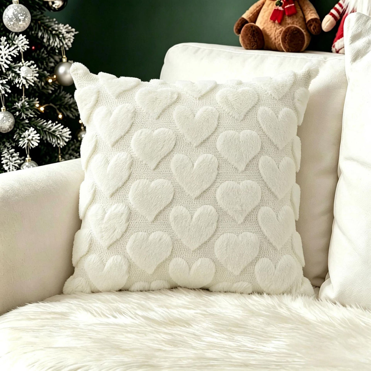 Christmas Themed Retro Cushion Cover