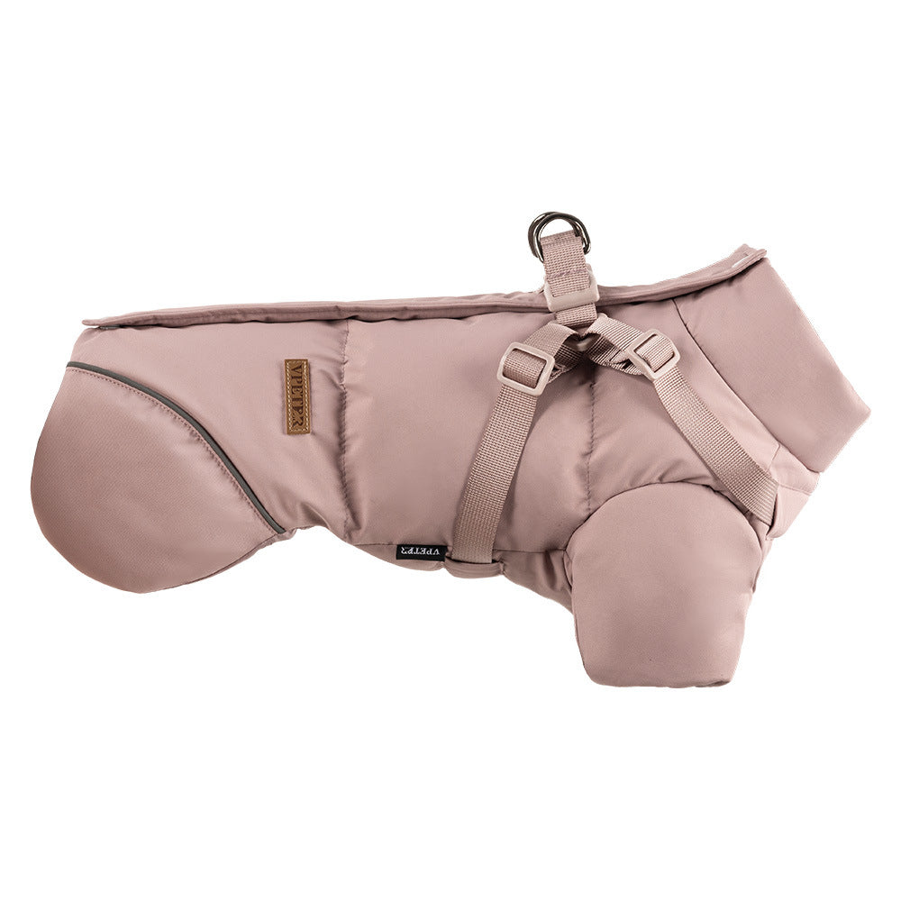 Thickened Warm Windproof Polyester Two-Legged Dog Coat
