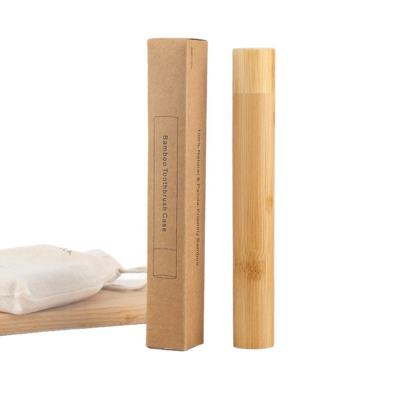 Portable Bamboo Toothbrush Holder