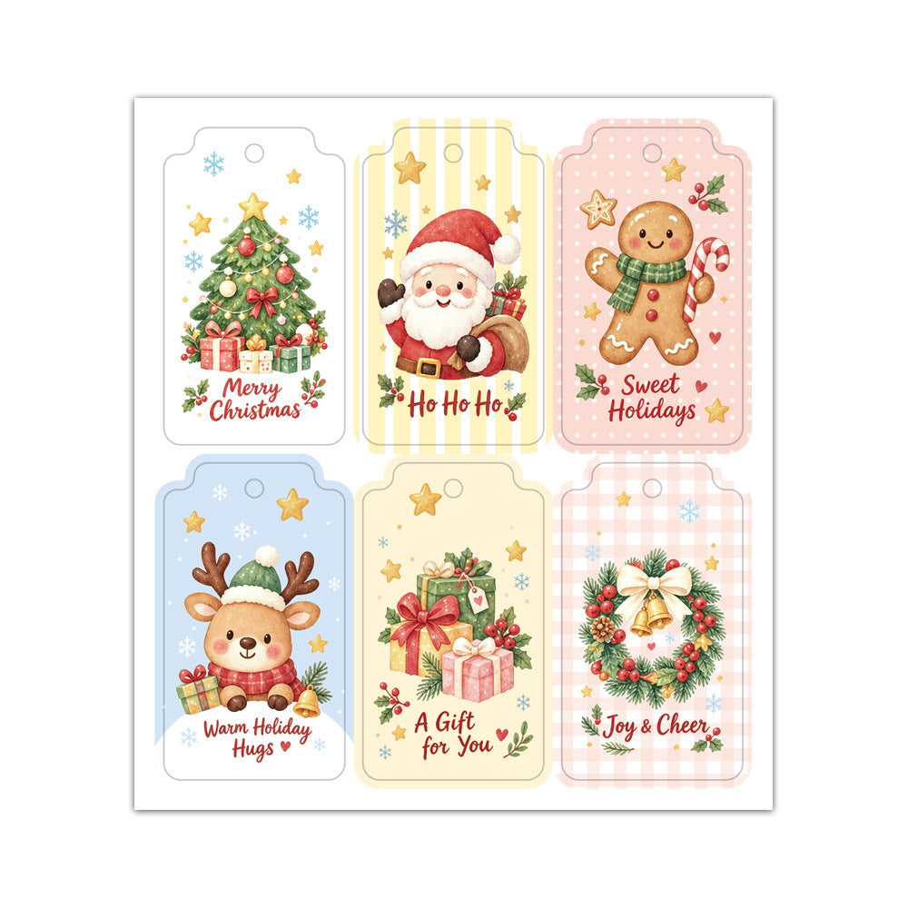 Christmas gift tags 300g coated paper hang tags with natural jute string