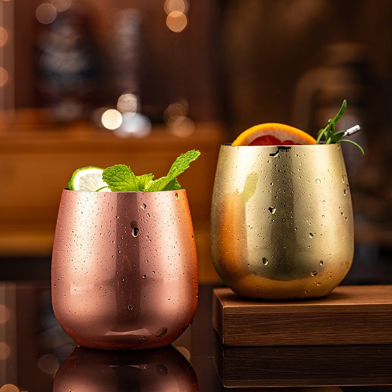 Stainless Steel Egg-Shaped Cup