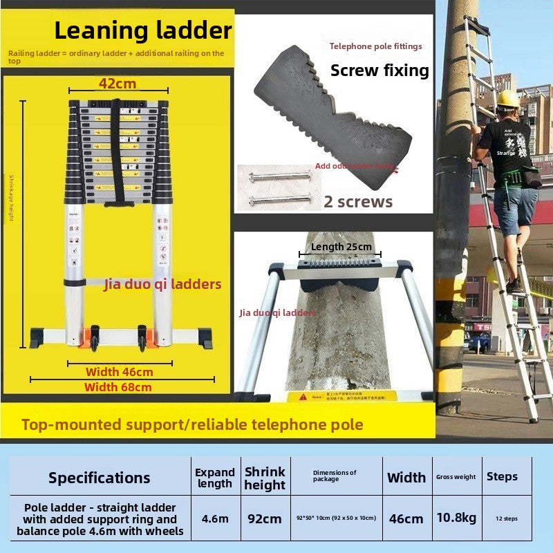 Aluminum Telescopic Folding Ladder