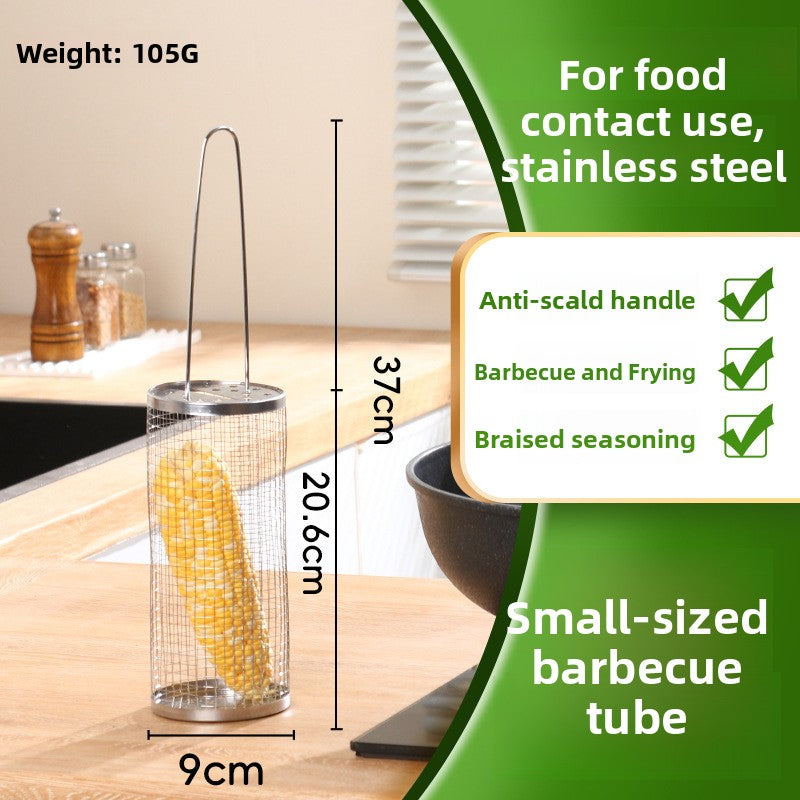 Stainless Steel Outdoor Portable Barbecue Cage Camping Picnic Grill