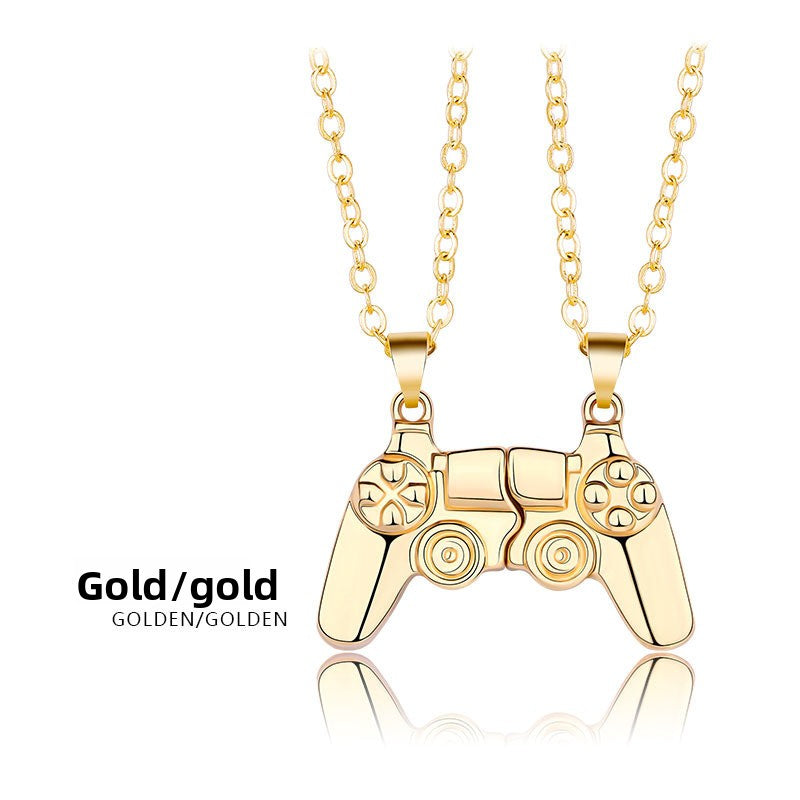 Magnetic Game Controller Couple Necklace