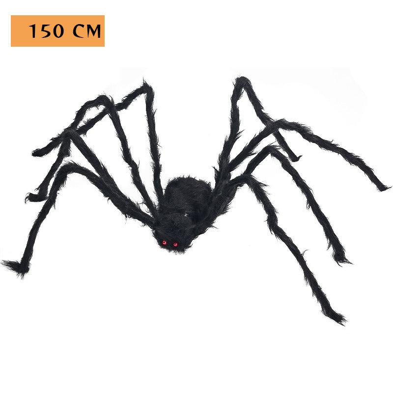 Realistic Halloween Spider and Web Decor Set