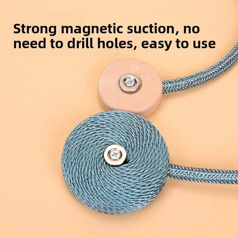 Round Magnetic Curtain Tiebacks No-Drill Curtain Clips