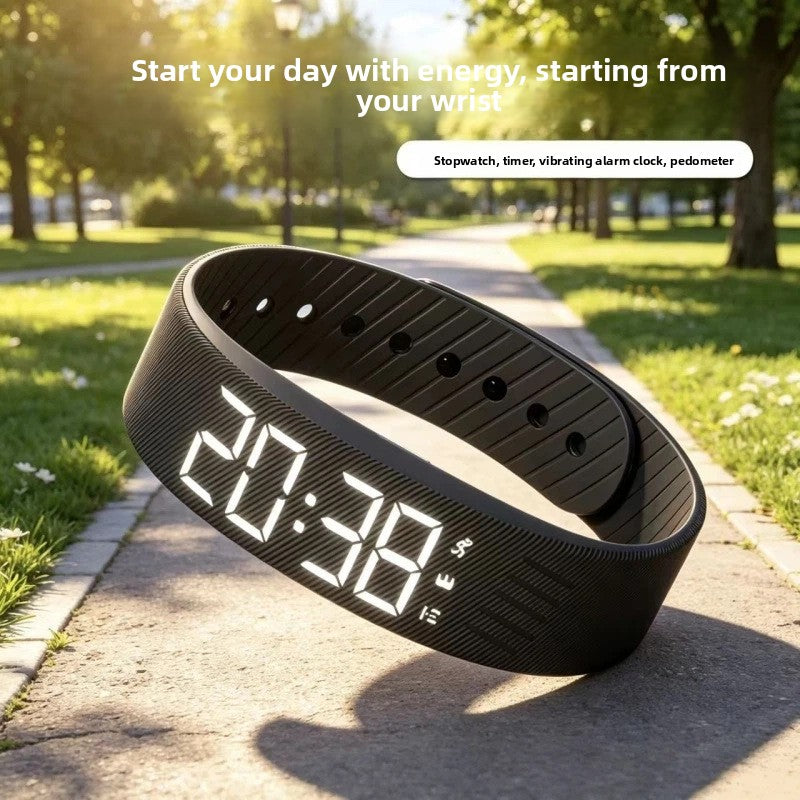 Vibrating Alarm Pedometer Smart Bracelet USB Rechargeable Digital Wristband