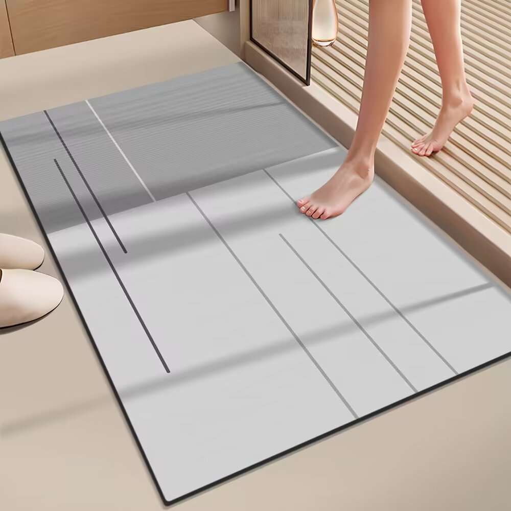 Minimalist Diatomaceous Earth Bath Mat