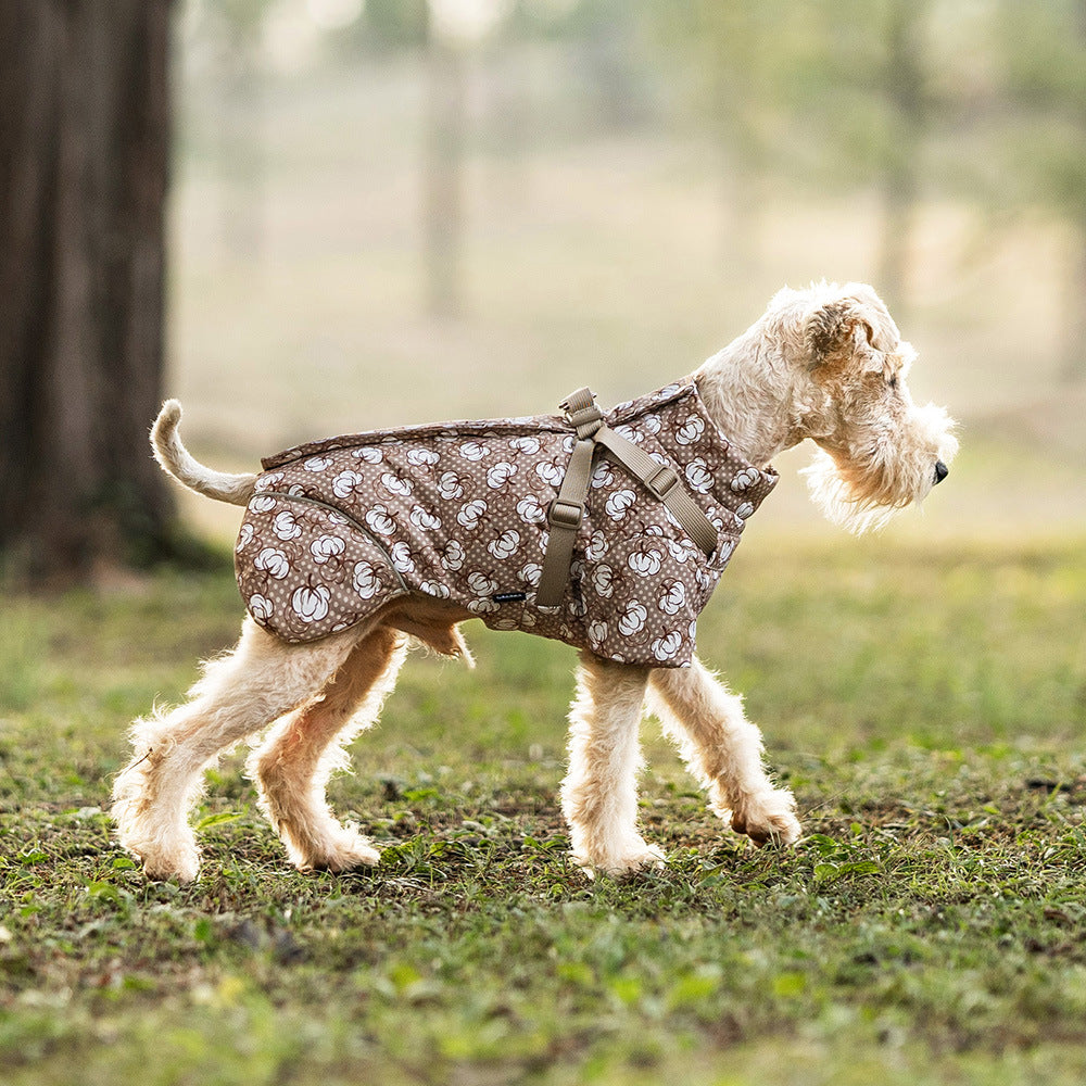 Thickened Warm Windproof Polyester Two-Legged Dog Coat