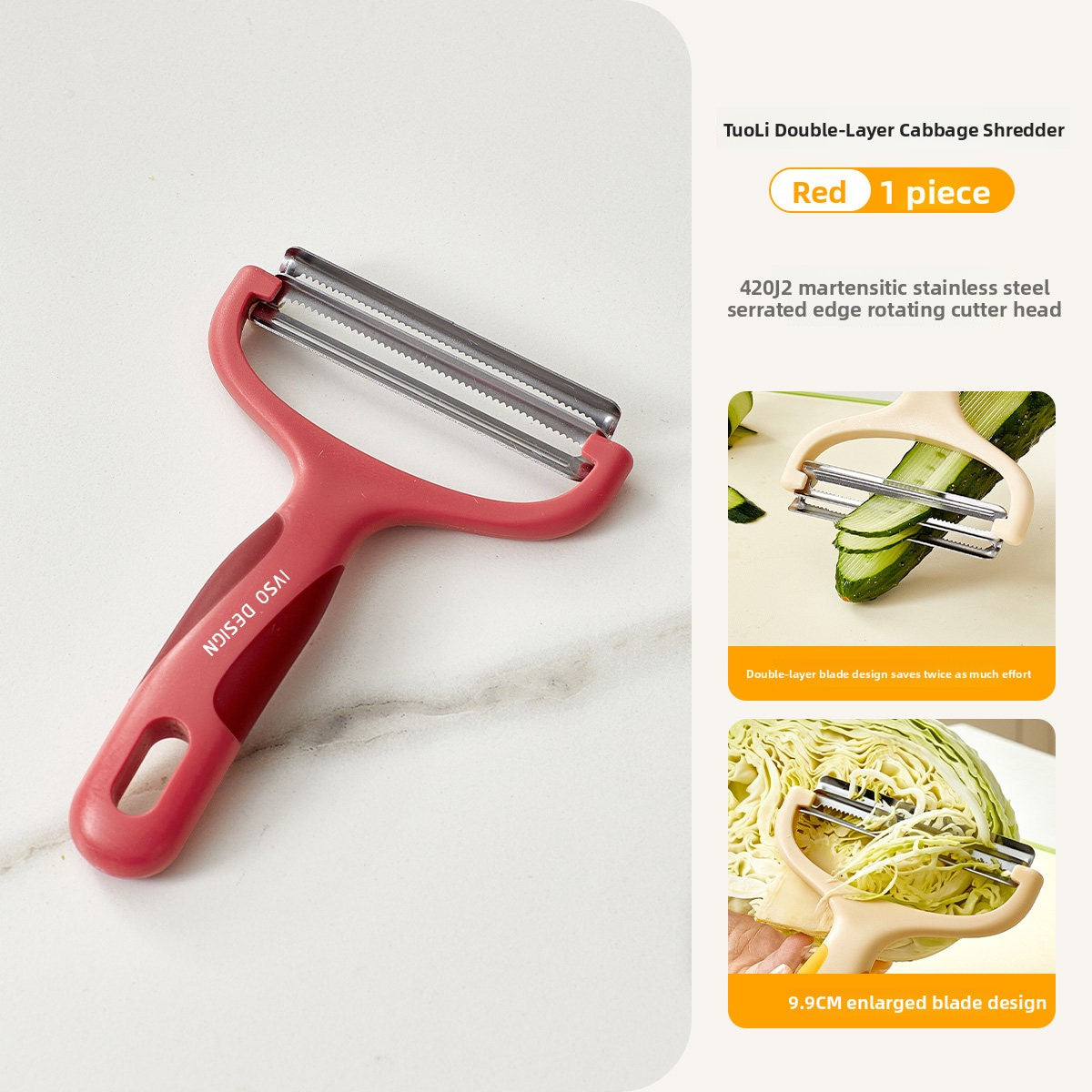 Ivso Kitchen Peeler and Grater Set