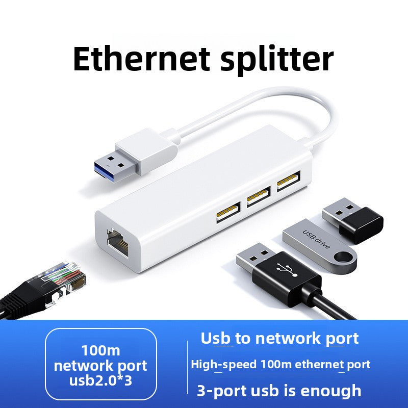 Type-C to RJ45 USB Network Adapter with Hub