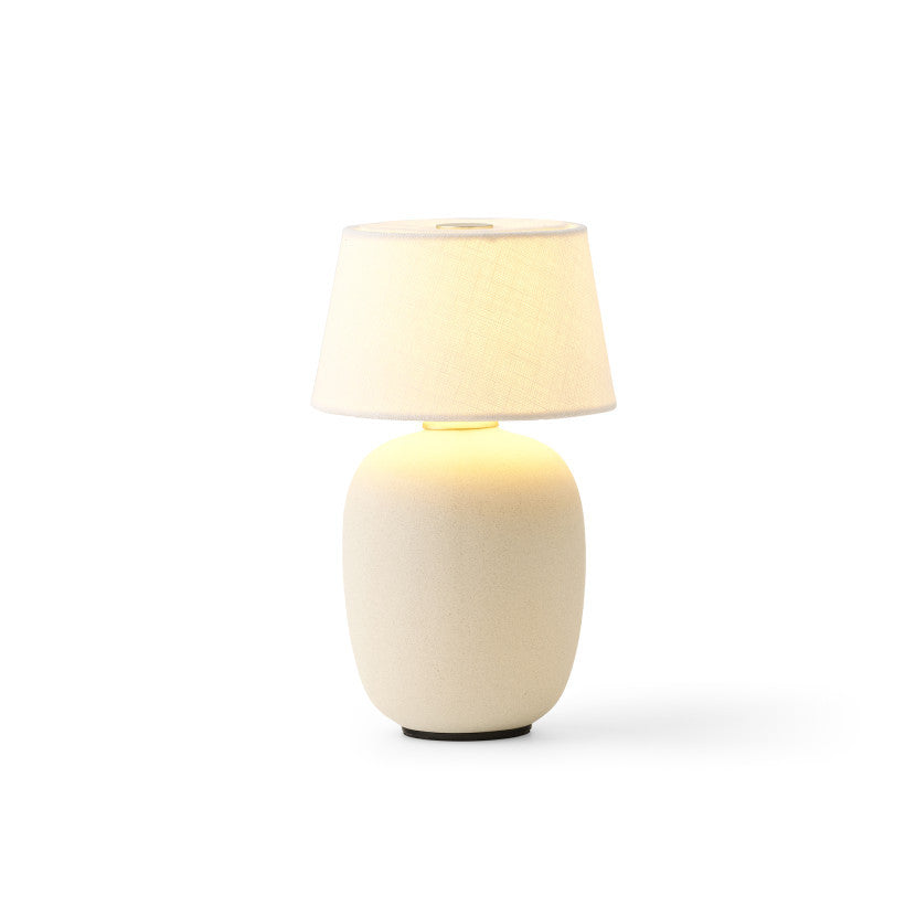 Ceramic Fabric Rechargeable Touch Control Table Lamp