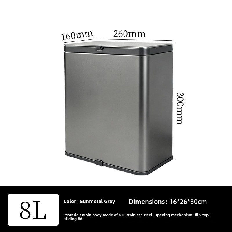 Stainless Steel Touch Sensitive Trash Can