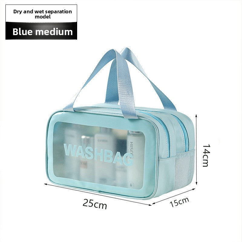 Wet and dry separation toiletry bag