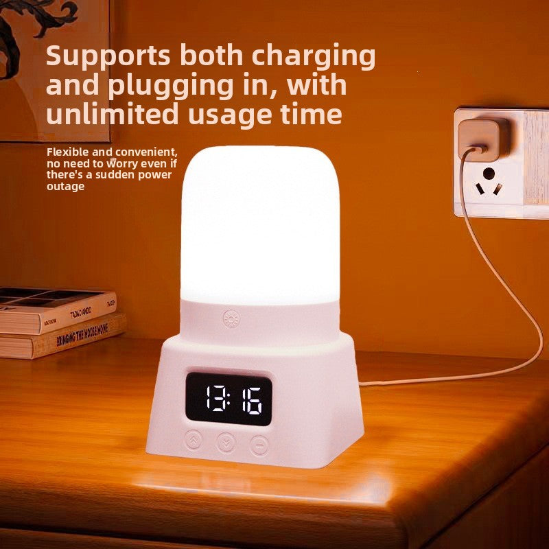 Portable LED bedside ambiance lamp