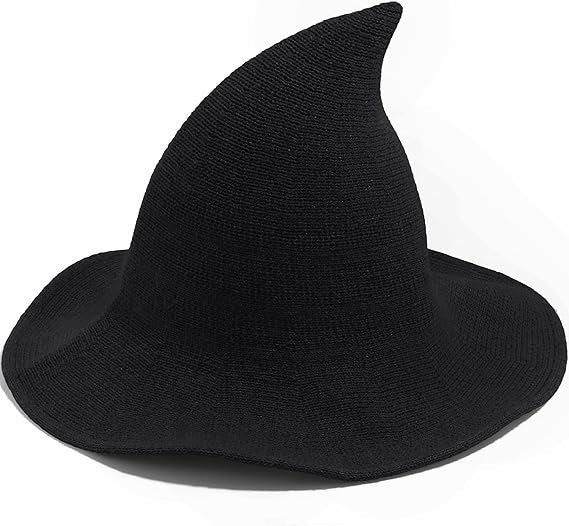 Velvet Witch Hat with Decorations for Halloween Party Costume Accessory