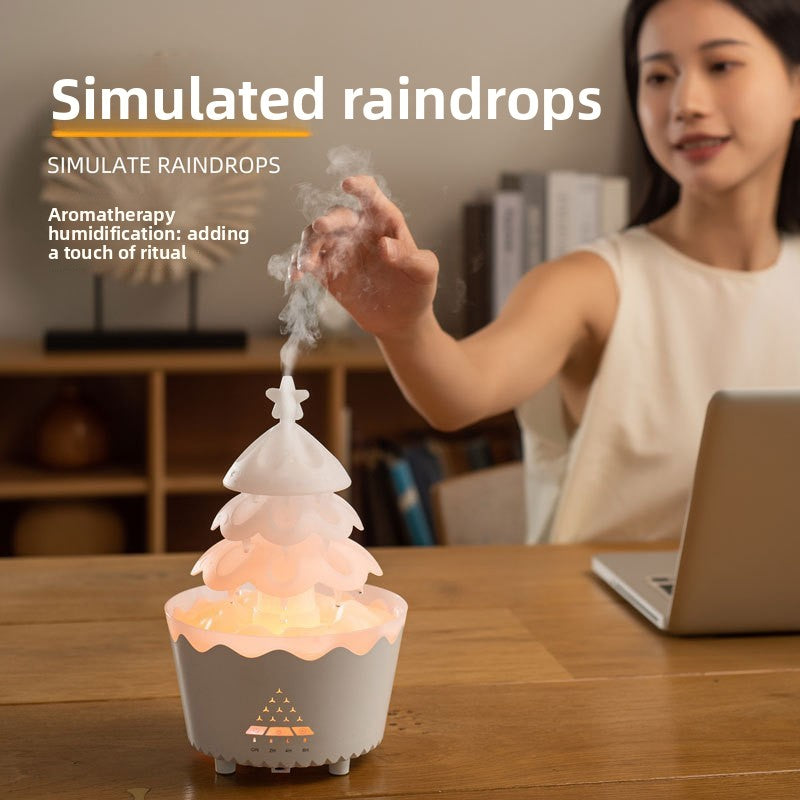Rotating raindrop lucky Christmas tree aromatherapy machine