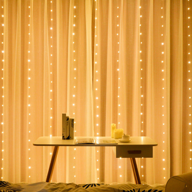LED copper wire curtain lamp Christmas