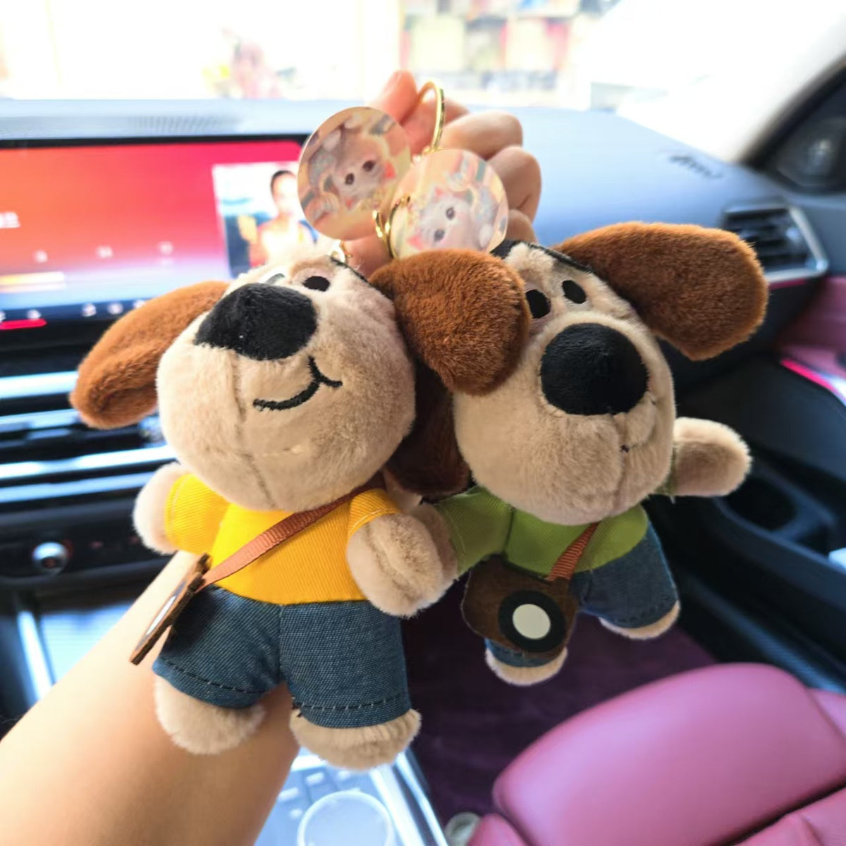 Cartoon Puppy Plush Keychain Bag Pendant