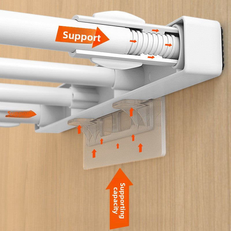 Adjustable No Drill Wardrobe Partition Shelf for Home Storage