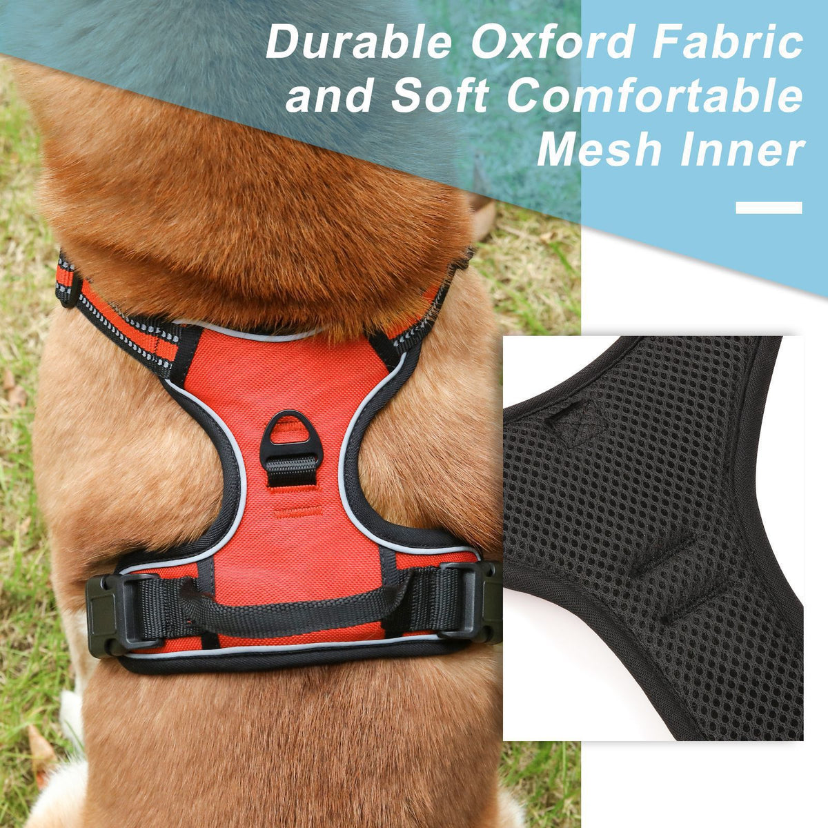 Reflective Vest-Style Pet Harness with Leash