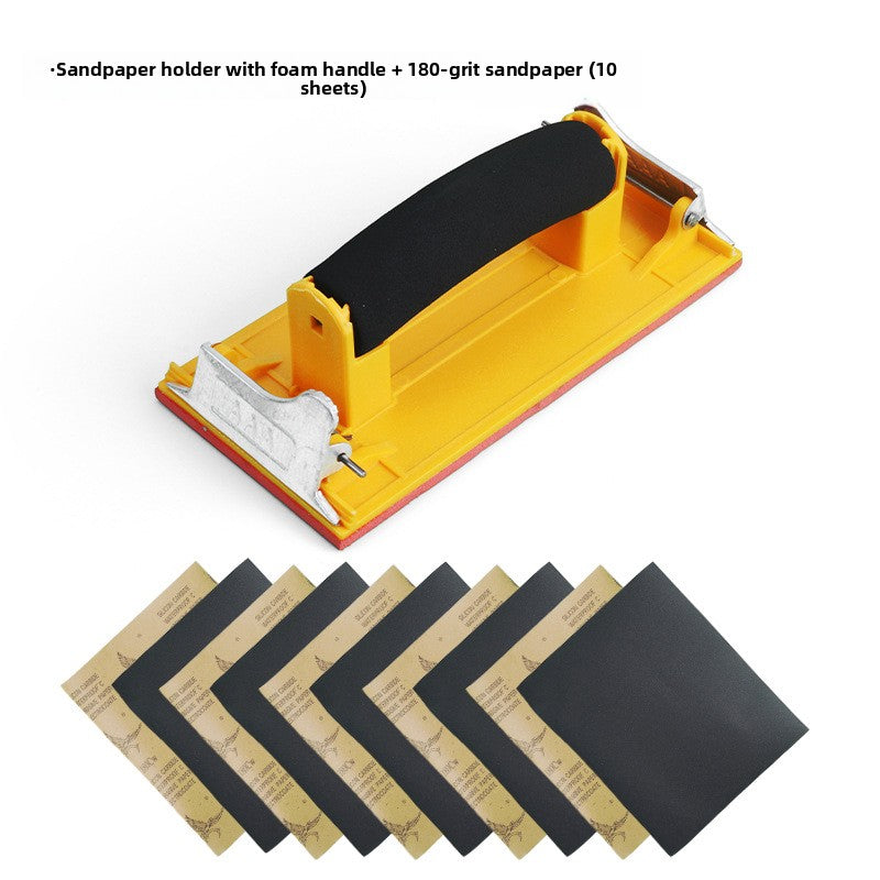 Semi-Circular Corner Sandpaper Holder with Self-Adhesive Base