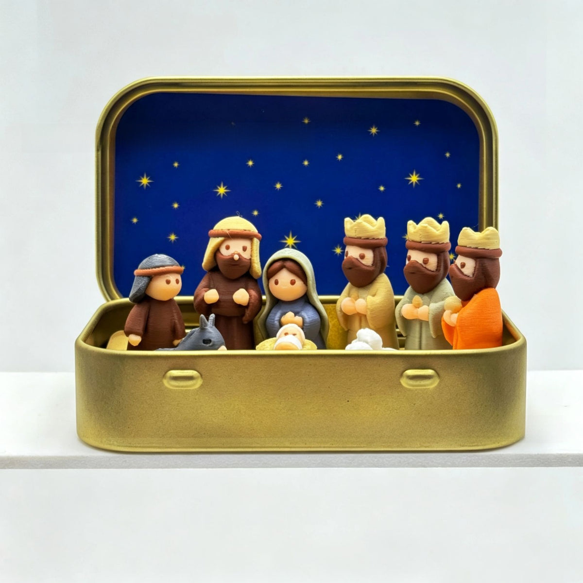 3D-printed Nativity scene set