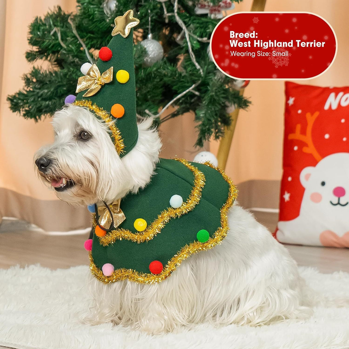 Dog Christmas Costume Puppy Cloak Clothes
