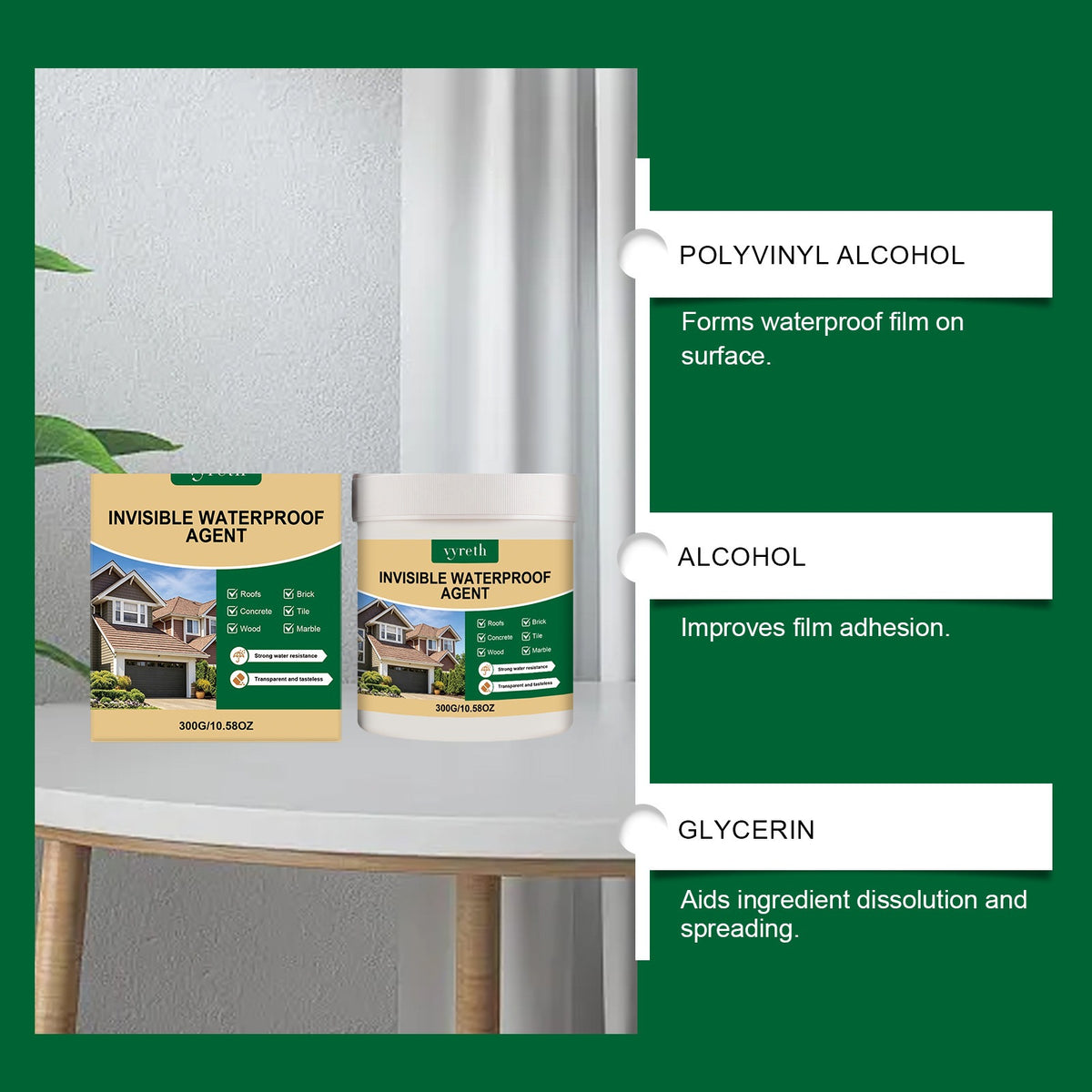 Transparent Waterproof Sealant with Brush