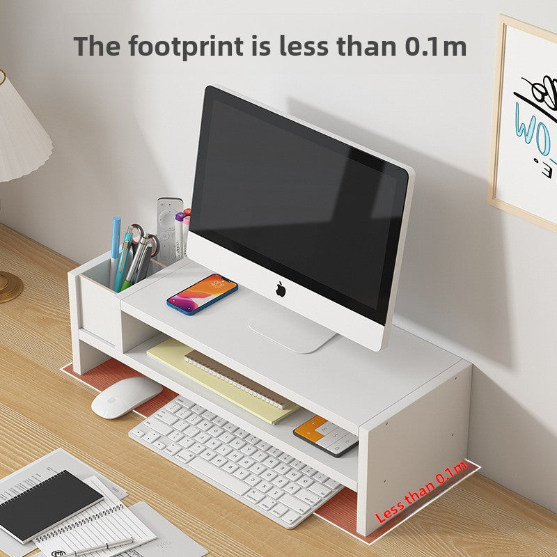 Adjustable Desktop Organizer with Drawer and Monitor Stand