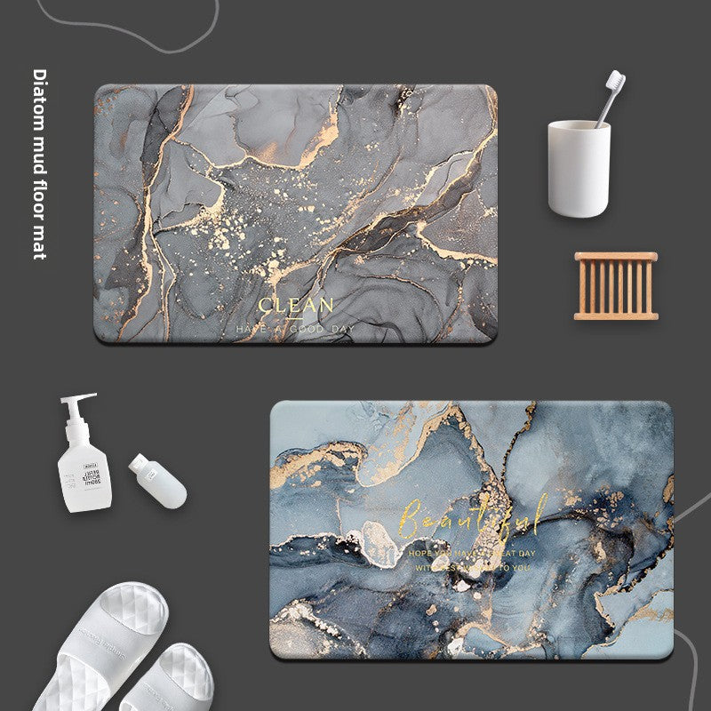Light Luxury Bathroom Soft Diatom Mud Absorbent Floor Mat