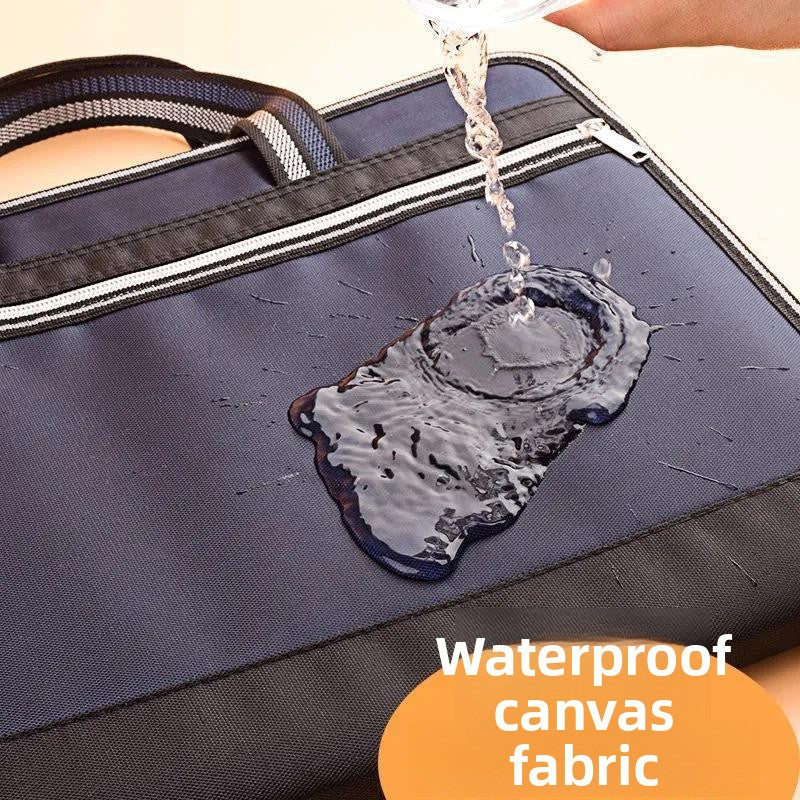 13-Layer Canvas A4 Expanding File Organizer Bag
