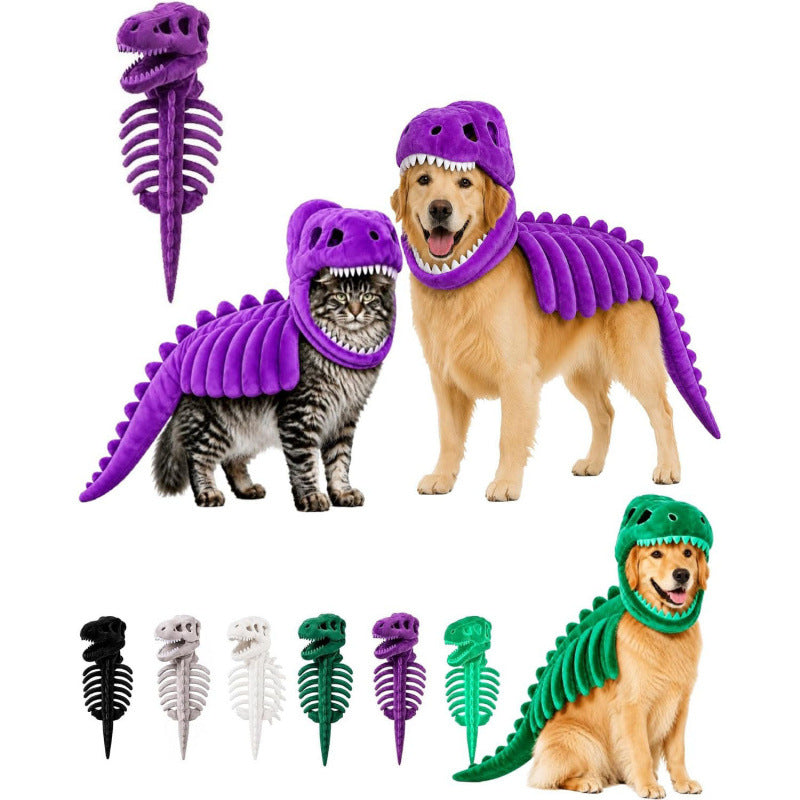 Dinosaur Skeleton Plush Pet Costume