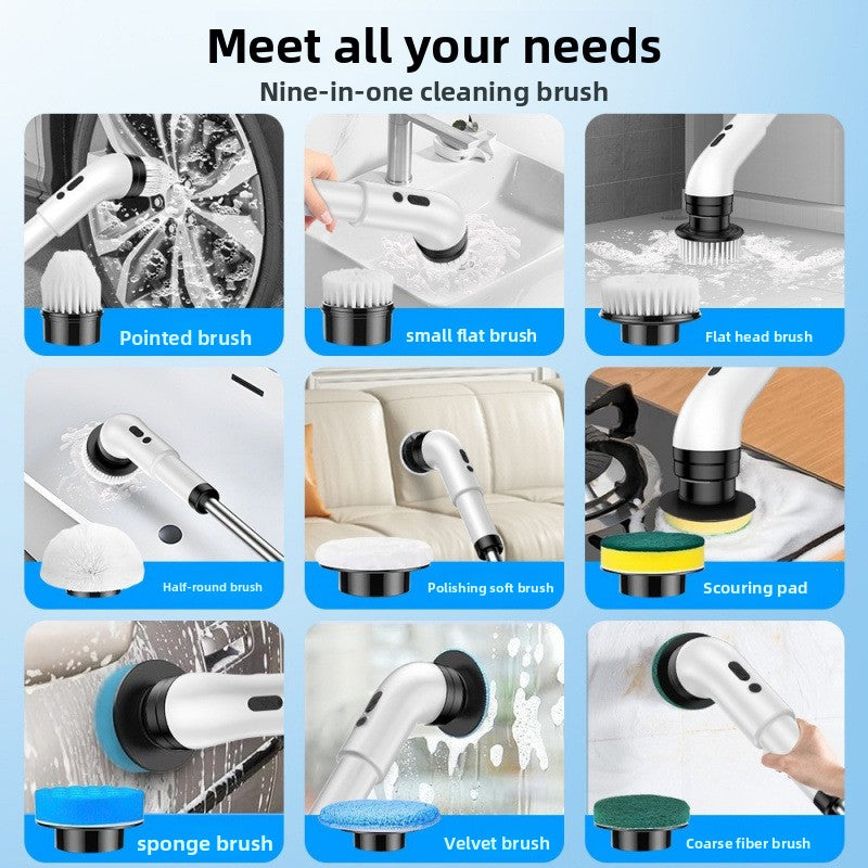 9-in-1 Cordless Electric Cleaning Brush