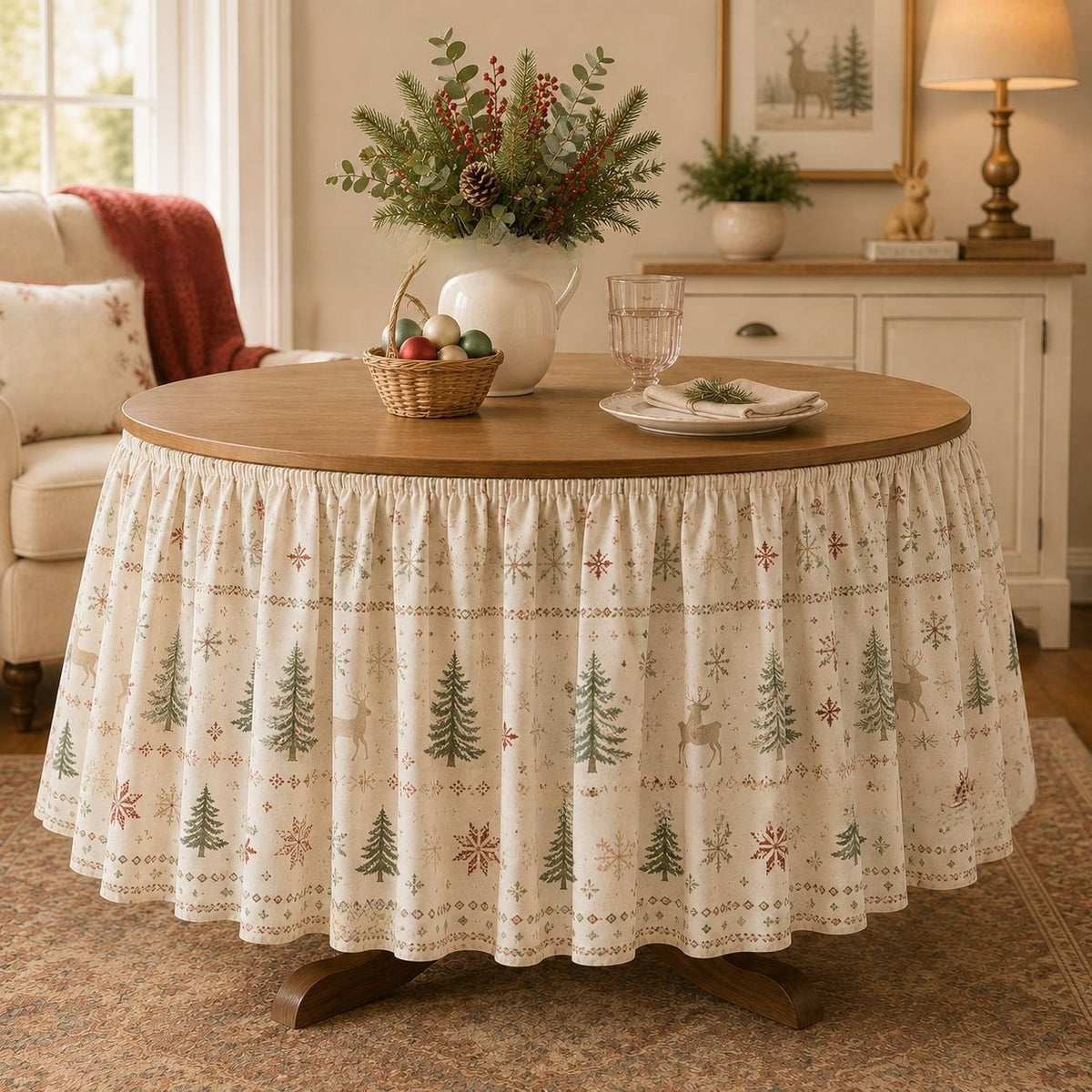 Christmas table skirt