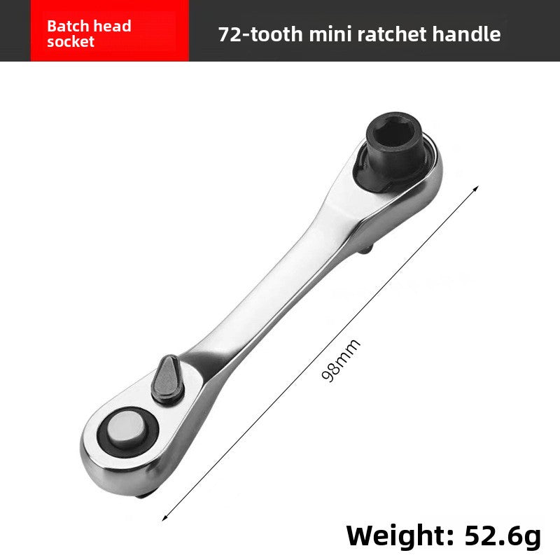 Dual Head Ratchet Wrench with Socket