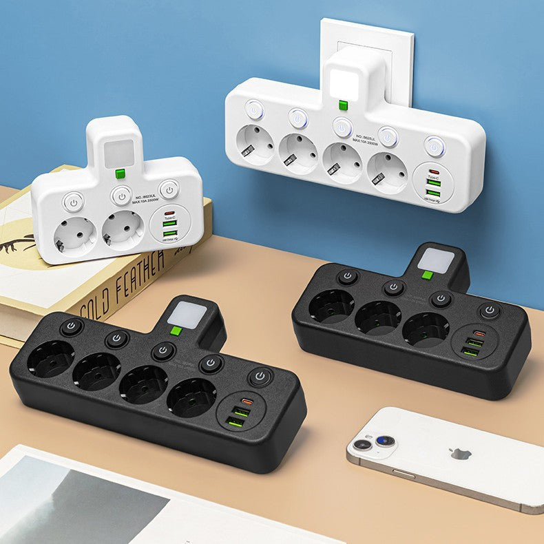 European Standard USB-C Power Socket Strip