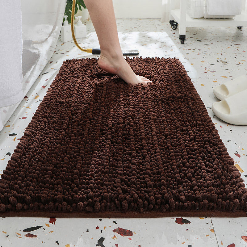 Thick Absorbent Chenille Bath Mat Non Slip Long Pile Home Floor Rug Machine Washable