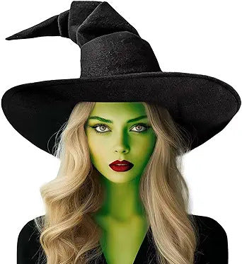 Velvet Witch Hat with Decorations for Halloween Party Costume Accessory