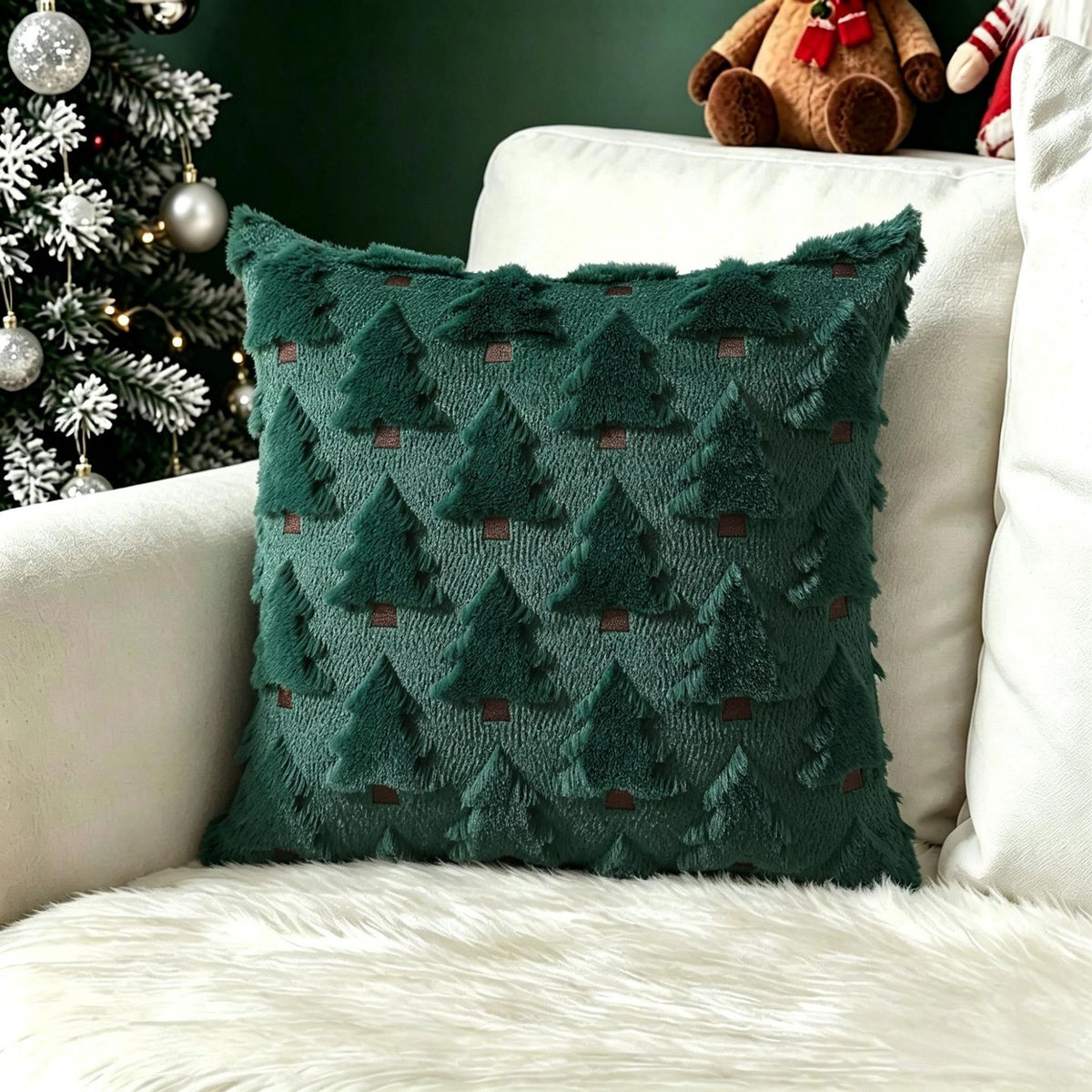 Christmas Themed Decorative Pillow Cover