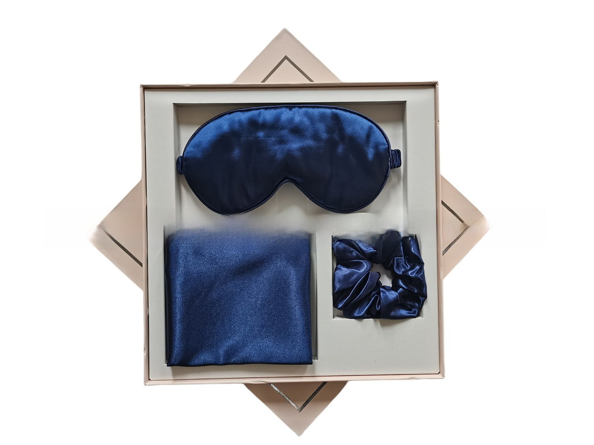 Silk-like four-piece sleep eye mask set